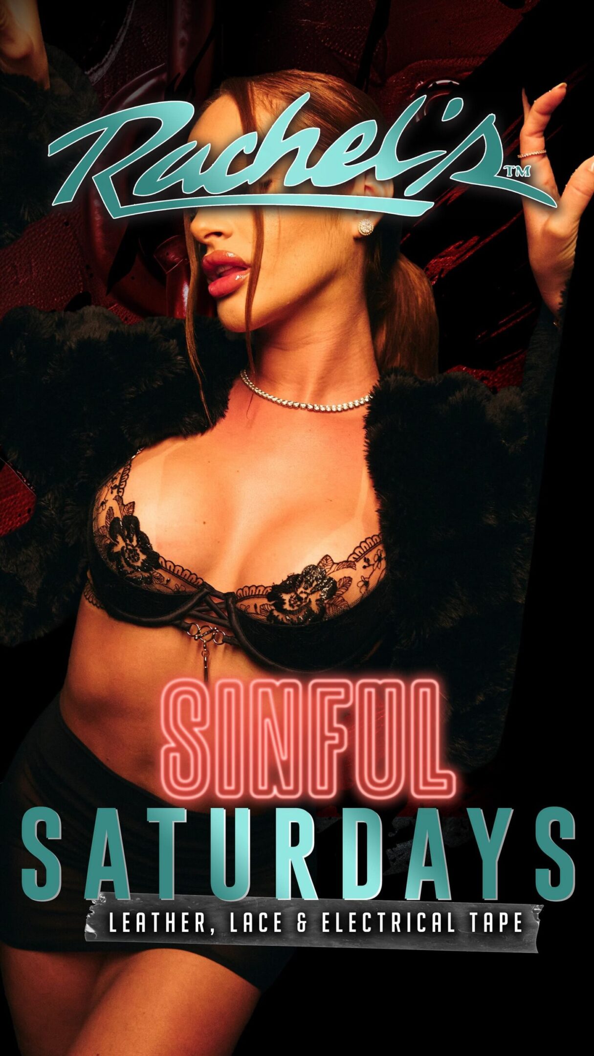 Promotional poster for Sinful Saturdays event